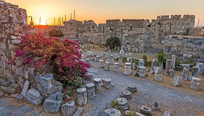 Kos Adası'nda Neratzia Kalesi.