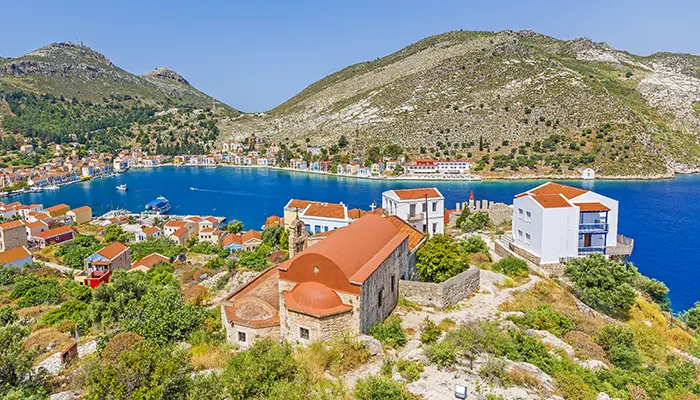 Meis Adası'nda Agios Georgios tou Vounou Manastırı.