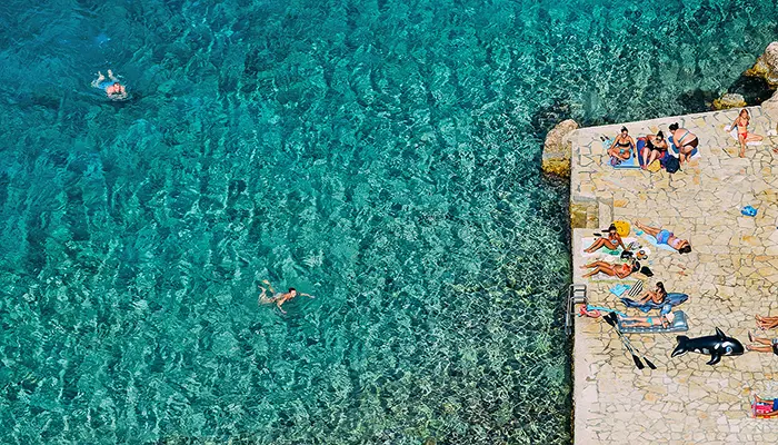 Meis Adası'nda plajlar.