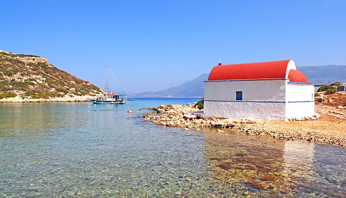 Meis Adası yakınındaki Ro Adası.