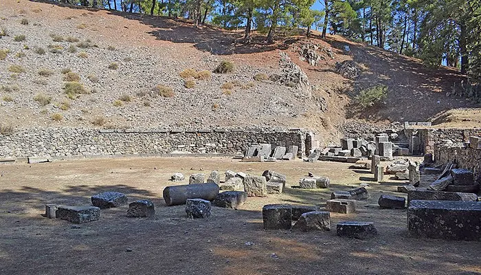 Ancient Theater in Lesvos island.