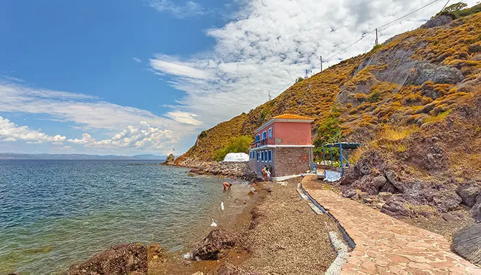 Hot Springs of Lesvos island.