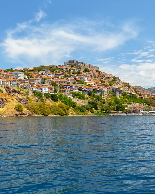 Molyvos Castle in Lesvos island.