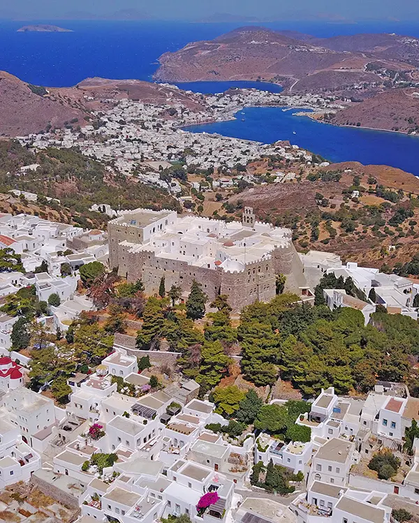 Patmos Adası'nda Aziz Yuhanna Teolog Manastırı.