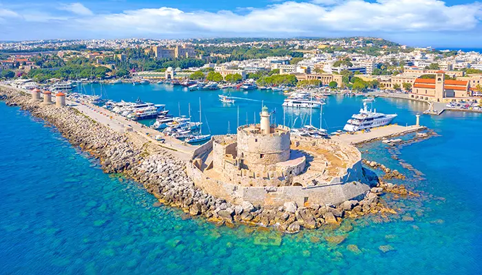 Saint Nicholas Fortress in Rhodes island.