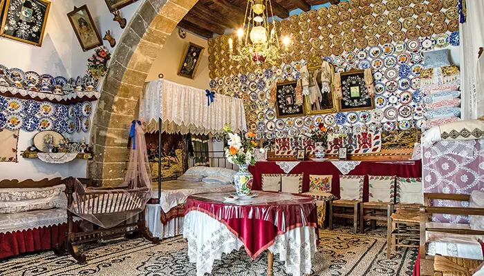 Rodos Adası'nda Koskinou Geleneksel Evi.