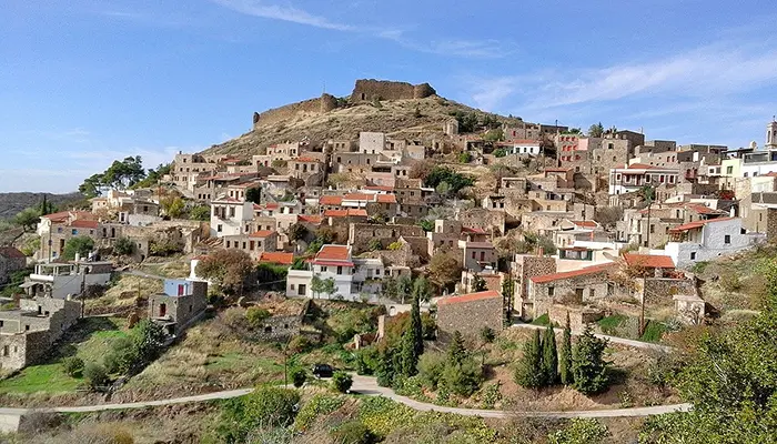 Castle of Volissos in Chios island.