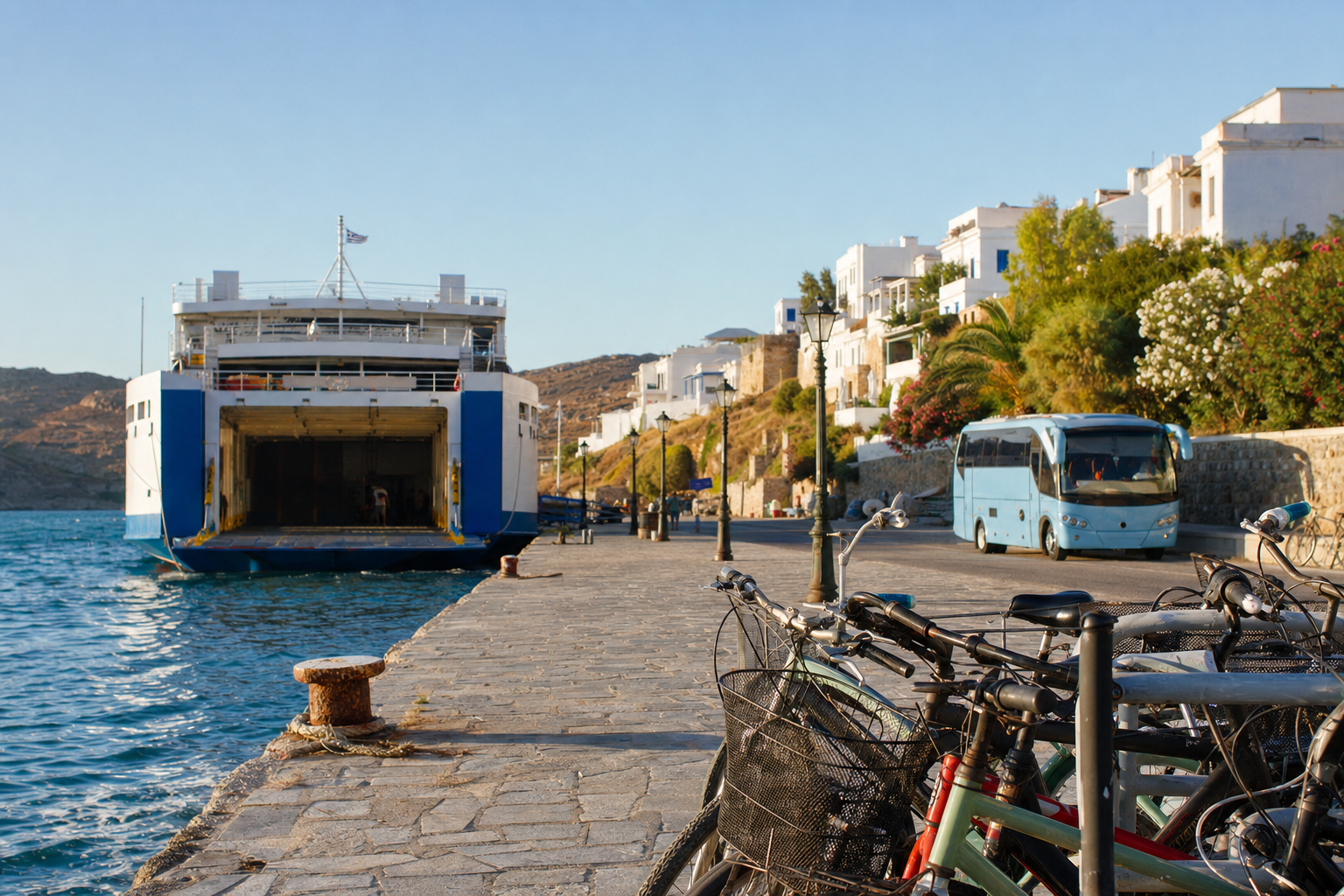 Car-Free Greek Islands: A Ferry Port Travel Guide